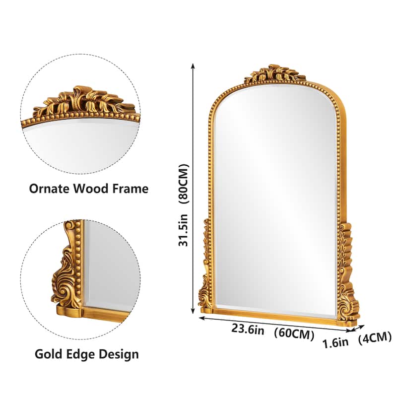 Traditional Baroque Arch Wall Mirror