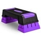 preview thumbnail 9 of 12, Aerobic Exercise Stepper Trainer with Adjustable Height - 28"-30" x 11" x 5"-9" (L x W x H) Purple