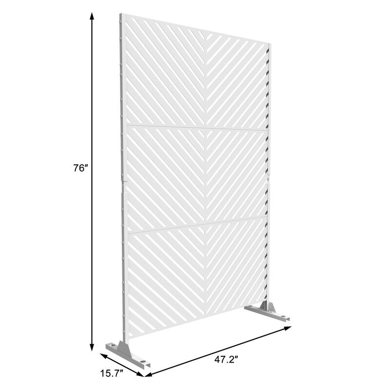 Outdoor Free Standing Metal Privacy Screen