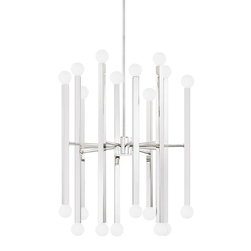 Mitzi by Hudson Valley Dona 20-Light Chandelier - Polished Nickel