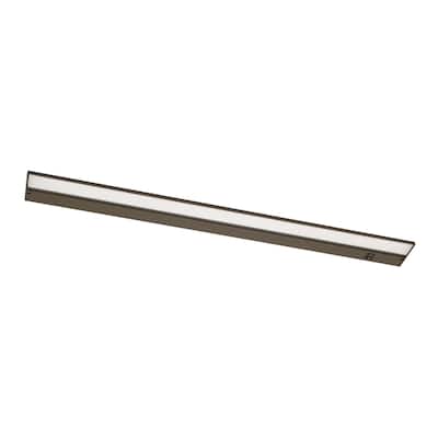 Koren 32-inch Rubbed Bronze LED Under Cabinet, White Polycarbonate Shade