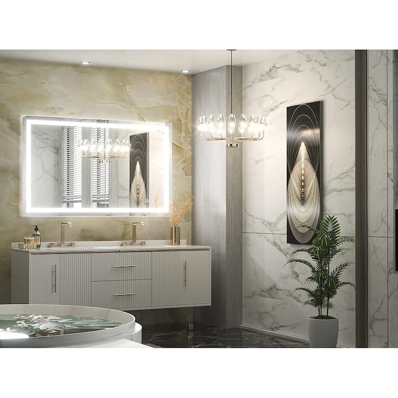 TETOTE LED Bathroom Vanity Wall Mirror, Dimmable and Anti-Fog