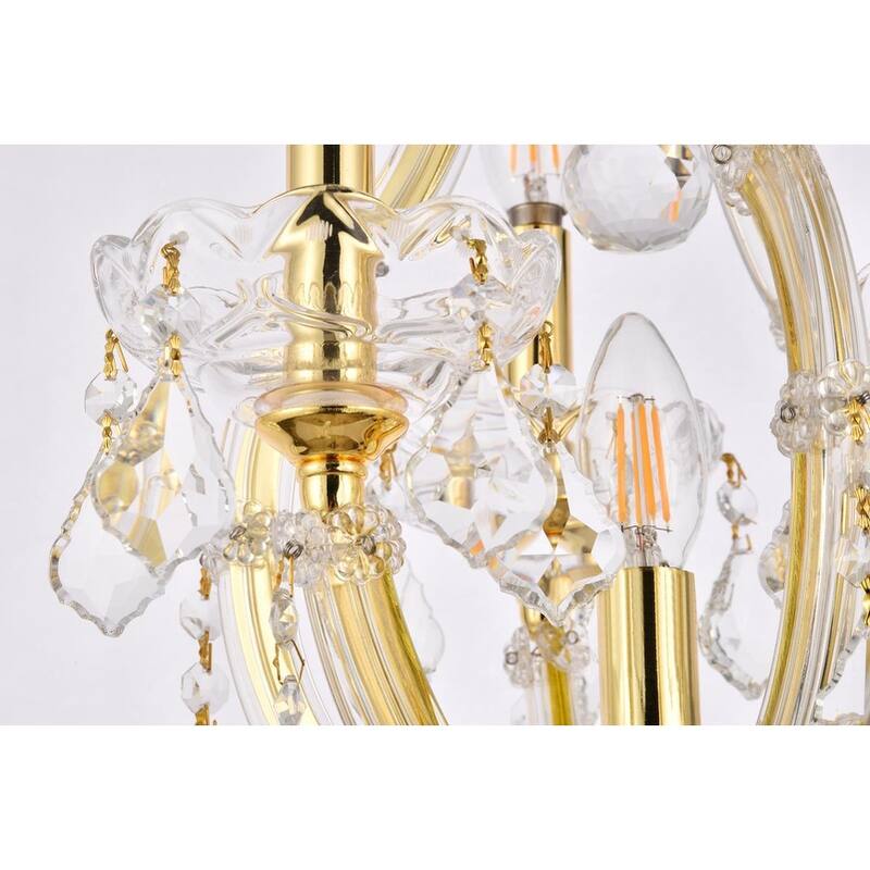 Fleur Illumination Collection Pendant D:12in H:22in Lt:4 Gold Finish