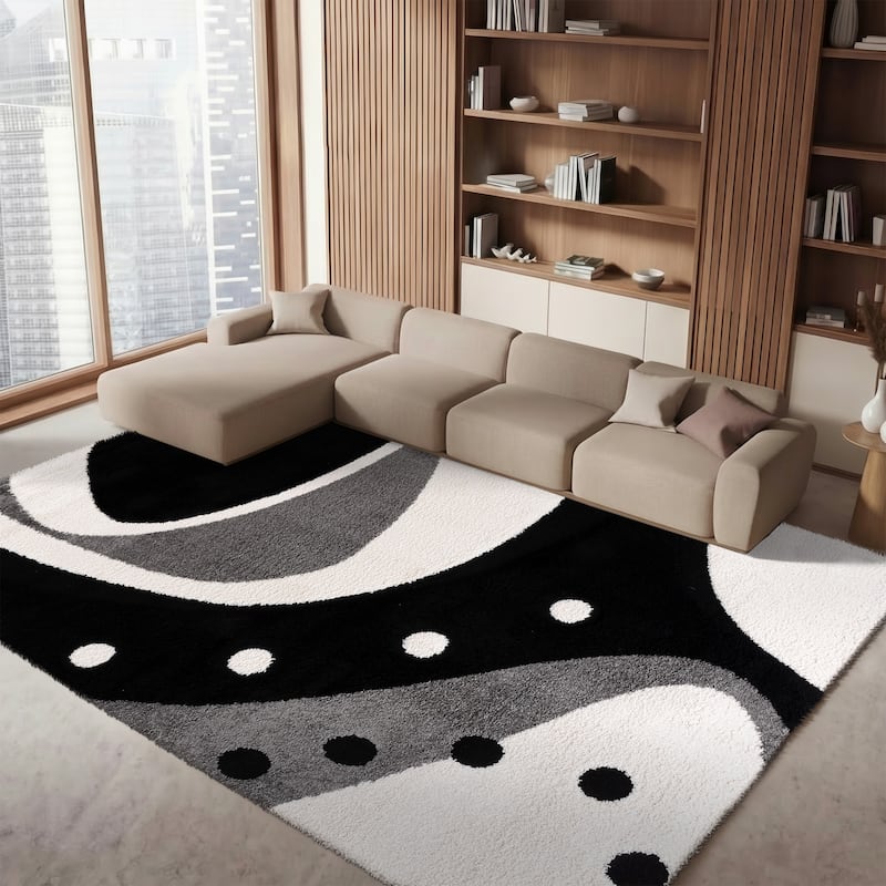 SAFAVIEH Florida Shag Wakaba Abstract 1.2-inch Thick Rug