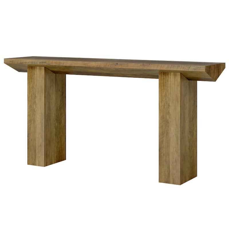 63" Long Sofa Table, Modern Console Table with Thickened Tabletop, Wooden Entryway Table for Living Room, Bedroom