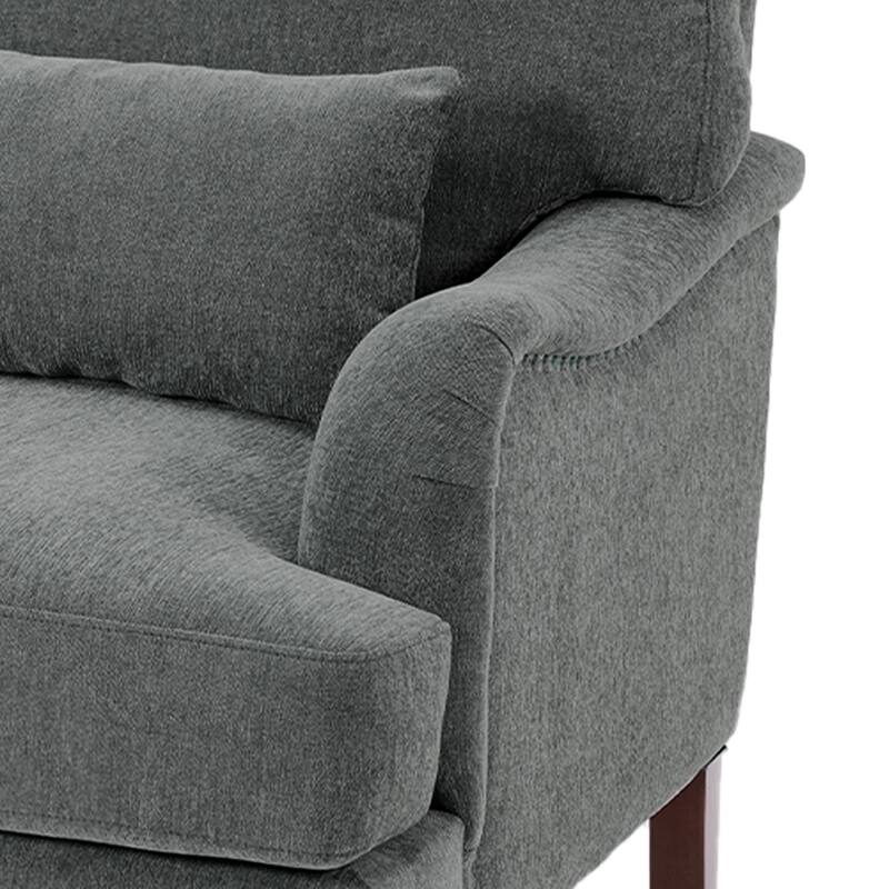 2 Piece Mid-Century Modern Oversized Accent Armchair Upholstered Chair