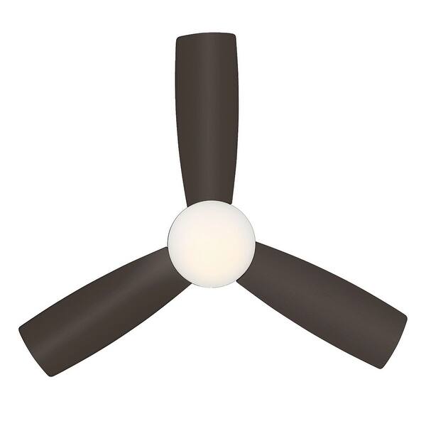 Aloft 44 Inch Three Blade Indoor Outdoor Smart Flush Mount Ceiling Fan With Six Speed Dc Motor And Led Light Overstock 25737949