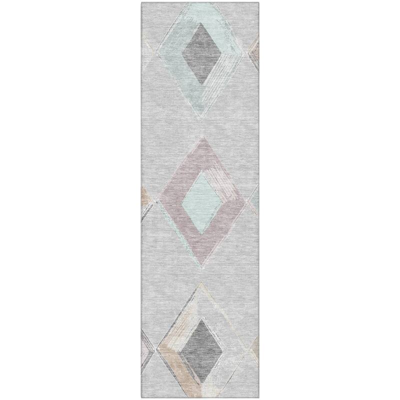 Premium Washable Super Soft Modern Diamond Mayfield Rug