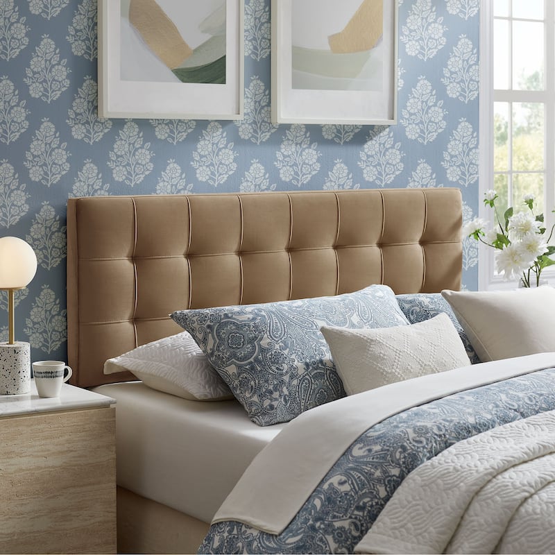 Lily Biscuit Tufted Performance Velvet Headboard - King