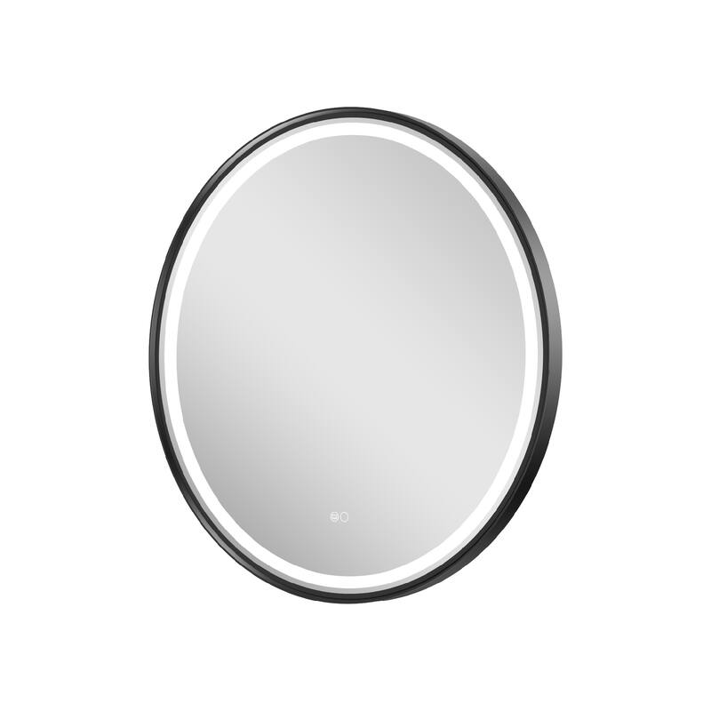 Wall Mounted Bathroom Framed LED Mirror With Anti- Fog,Memory Function And Dimmable Light Touch Sensor