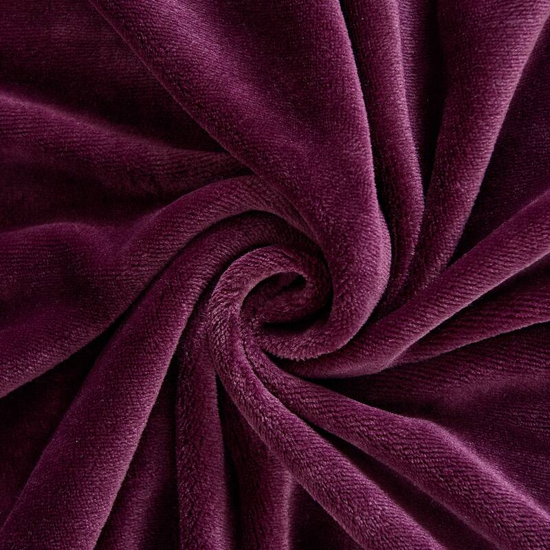 Large Solid Velvet Plush Fleece Blanket
