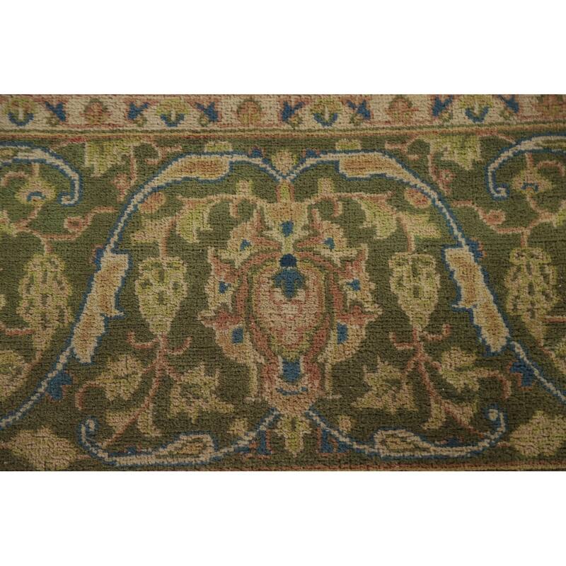 Hand Knotted Oriental 100% Wool Carpet Traditional Floral Pink Kashmar Area Rug - 12' 6'' X 9' 9''