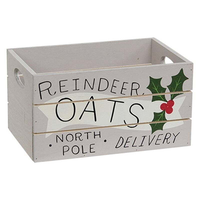 2/Set Christmas Wooden Nesting Crates Rustic Holiday Decor - 2.6” x 5” x 3”