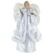 preview thumbnail 5 of 12, 18" Lighted Angel in a Dress Christmas Tree Topper - Warm White Lights White and Silver