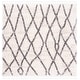 preview thumbnail 24 of 36, SAFAVIEH Berber Fringe Shag Mena Trellis Rug 6'7" Square - Creme/Black - Square