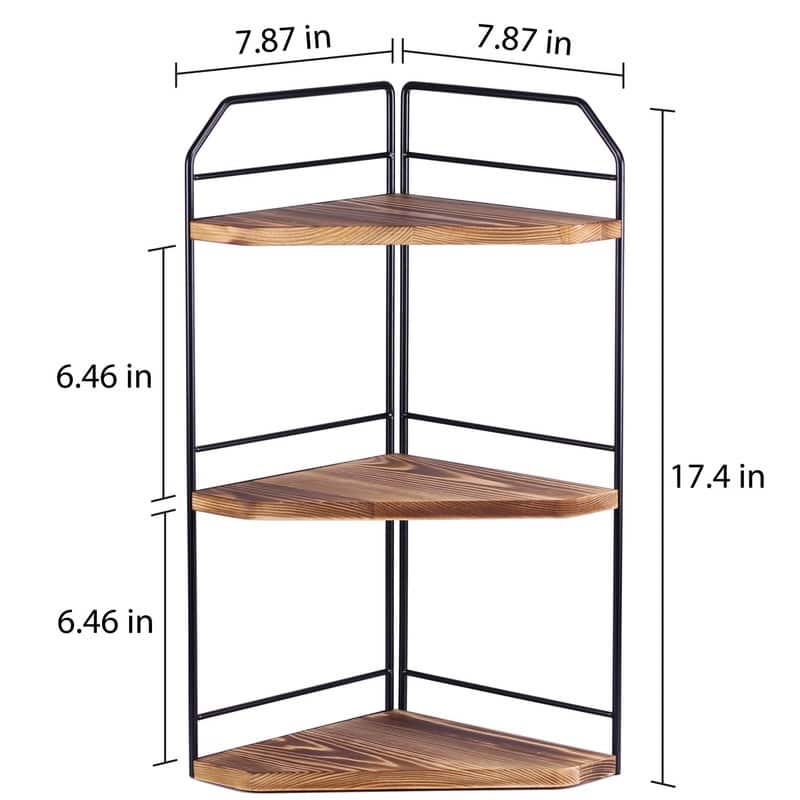 Countertop Corner Shelf Organizer - 7.87"D x7.87"W x 17.4"H