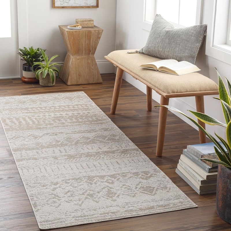 Livabliss Lavadora Vintage Washable Area Rug - 2' 7" x 7' 3" - Beige
