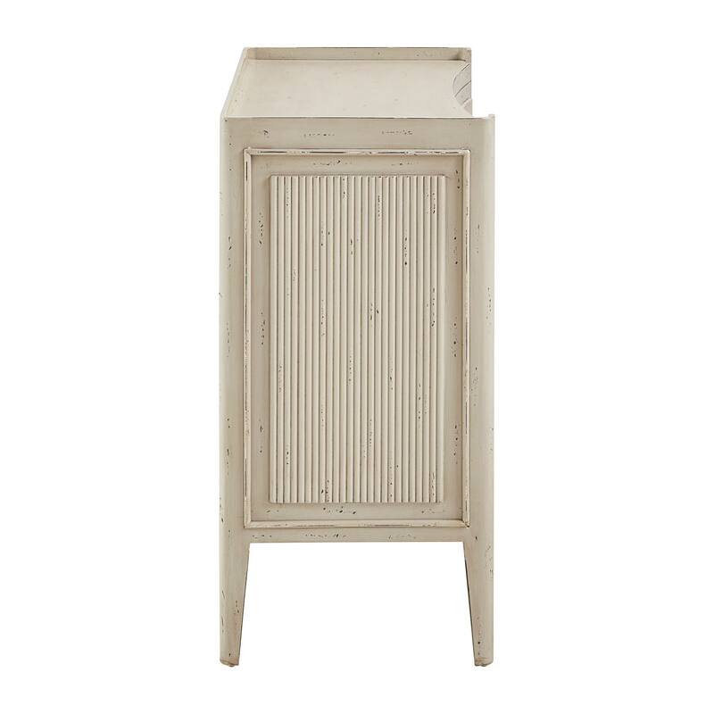 Reeded 36" 3-Drawer Chest, Light Brown