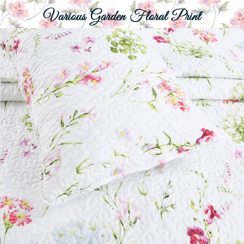 Cozy Line Carlotta Floral Quilt Bedding Set