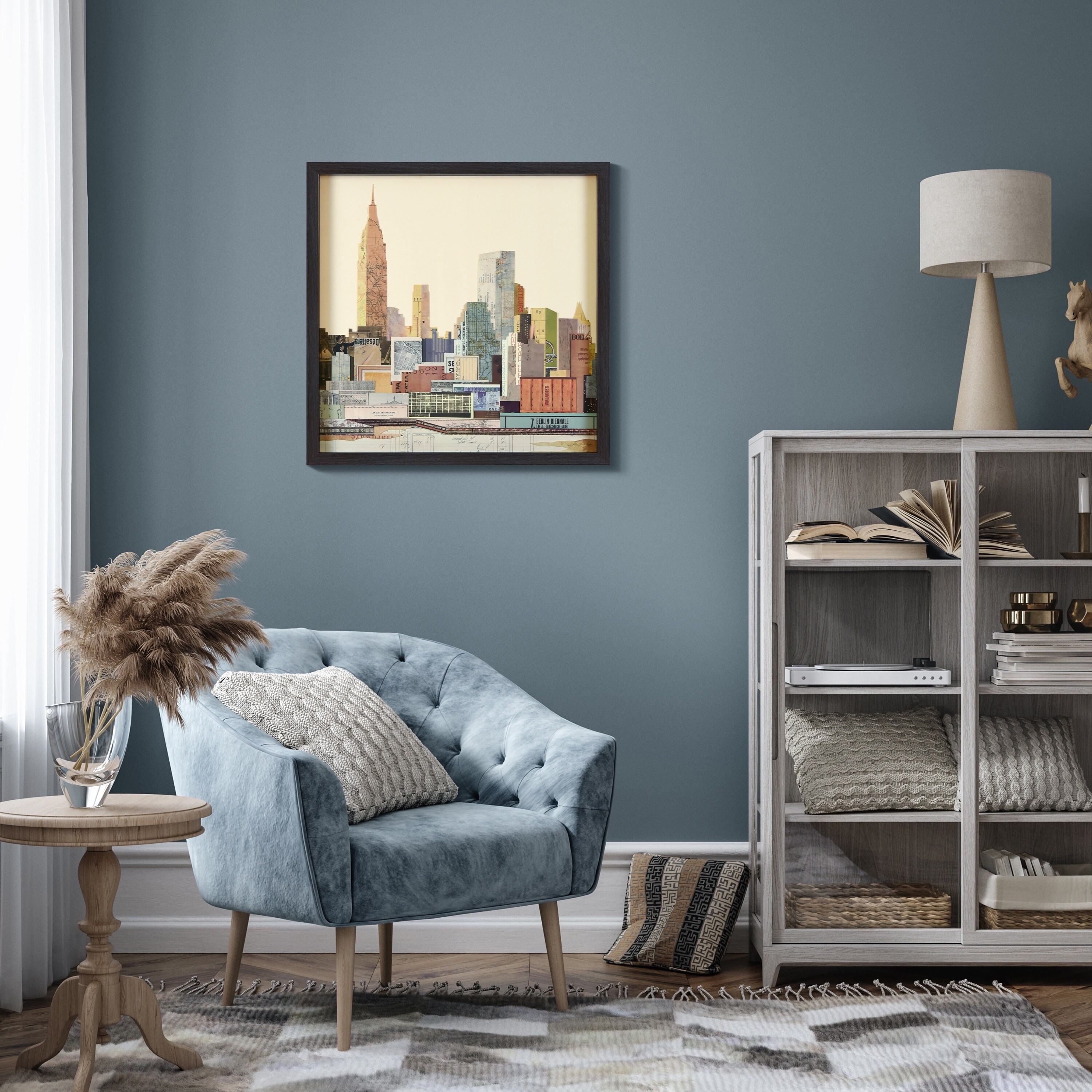 New York City Skyline C' Alex Zeng's dimensional collage, under