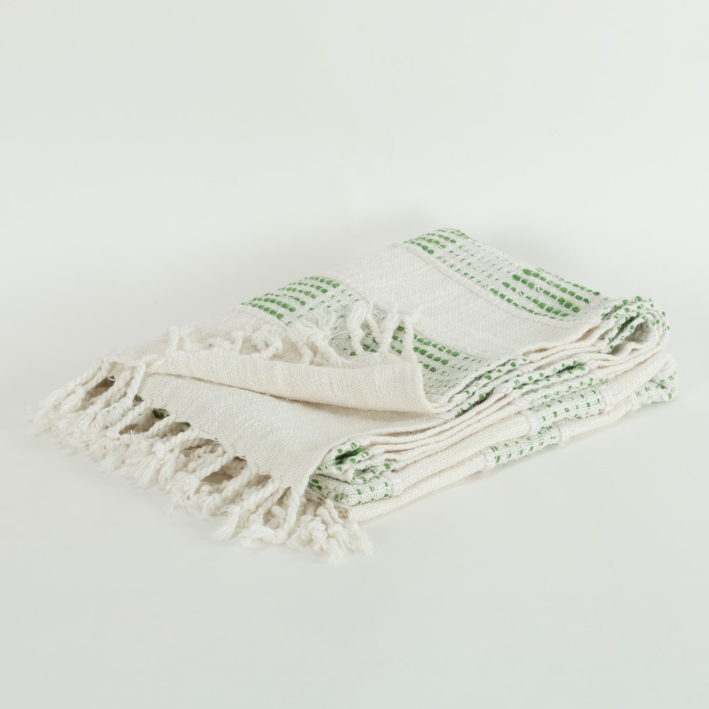 Rizzy Home Modern Stripe Hand Loomed Throw