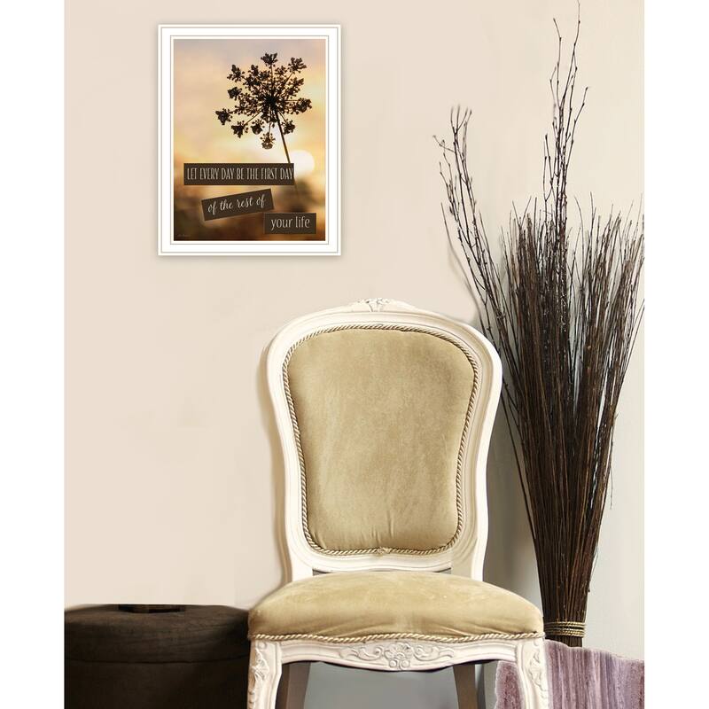 TrendyDecor4U Contemporary "The First Day" Framed Print Wall Art