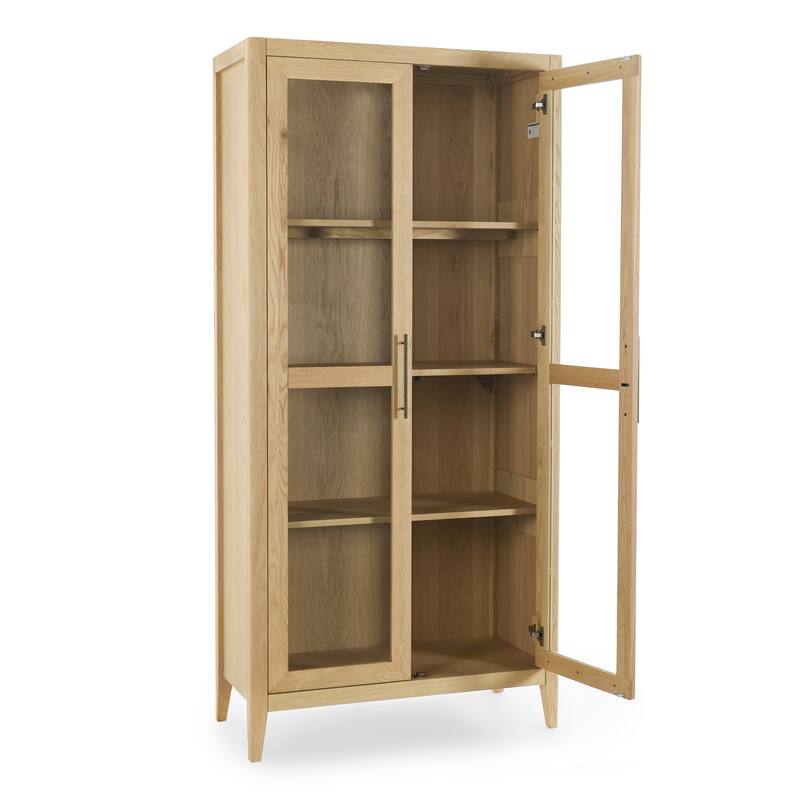 Beechgrove Curio Cabinet in Natural Brown by Kosas Home - 39Wx18Dx82H