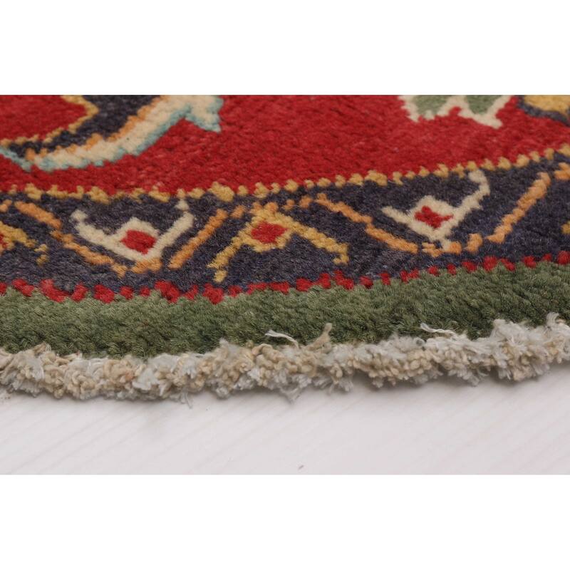 ECARPETGALLERY Hand-knotted Uzbek Ghazni Green Wool Rug - 5'0 x 5'0