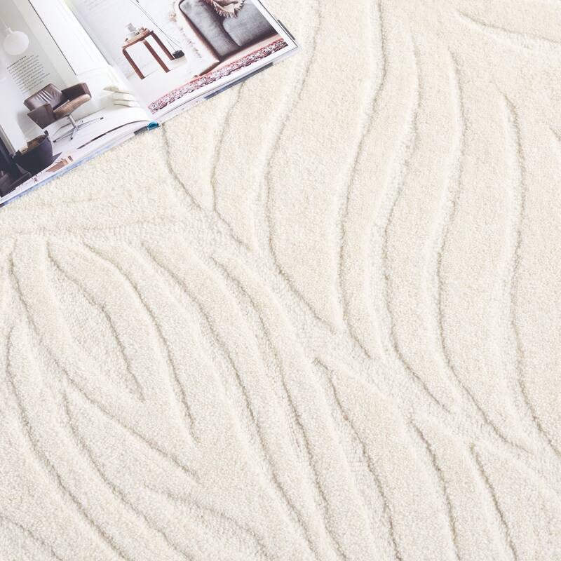 SAFAVIEH Handmade Ebony Vaida Modern Wool Rug