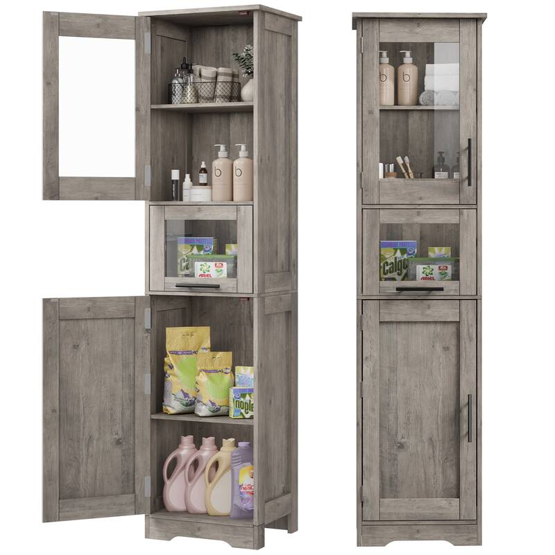 67" Tal Storage Cabinet with Glass Doors