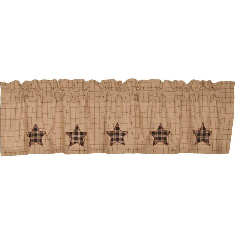 Bingham Star Valance Applique Star 16x72 - Valance 16x72