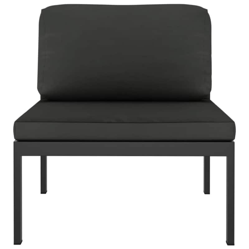 vidaXL Patio Furniture Set Outdoor Sectional Sofa Set Aluminum Anthracite