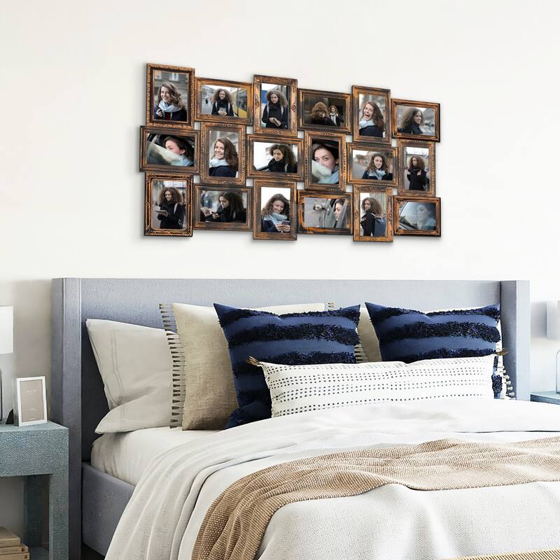 HELLO LAURA 18 Opening 4x6 Large Collage Picture Frame for Wall Decor