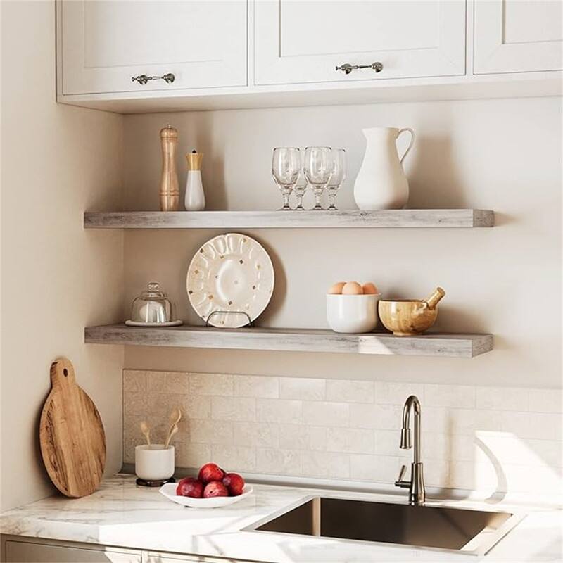 Floating Shelves - 7.9"D x39.4"W x 1.5"H