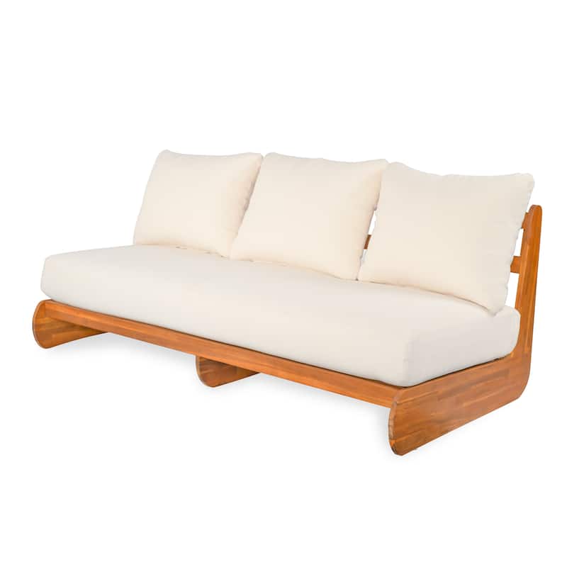 Christopher Knight Home - Solstice Acacia Wood Outdoor Sofa With Dual Chair