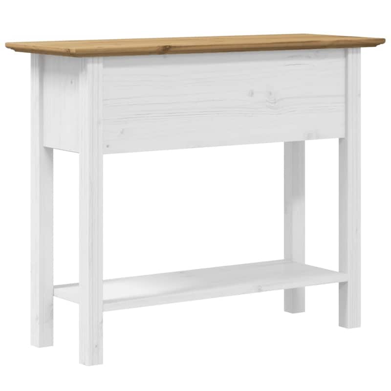 vidaXL Console Table Accent Storage Sofa Console Table BODO Solid Wood Pine - 35.4"x13.6"x28.7"