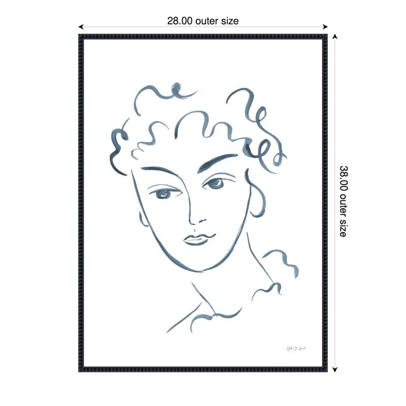 Whimsy Portrait No. 2 by Yvette St. Amant Framed Canvas Wall Art Print - 28 x 38 in