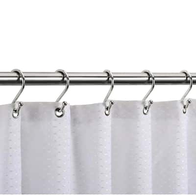12 Piece Set - Black Nickel S-Shape Heavy Duty Shower Curtain Hooks Rings Rustproof Metal - Black Nickel