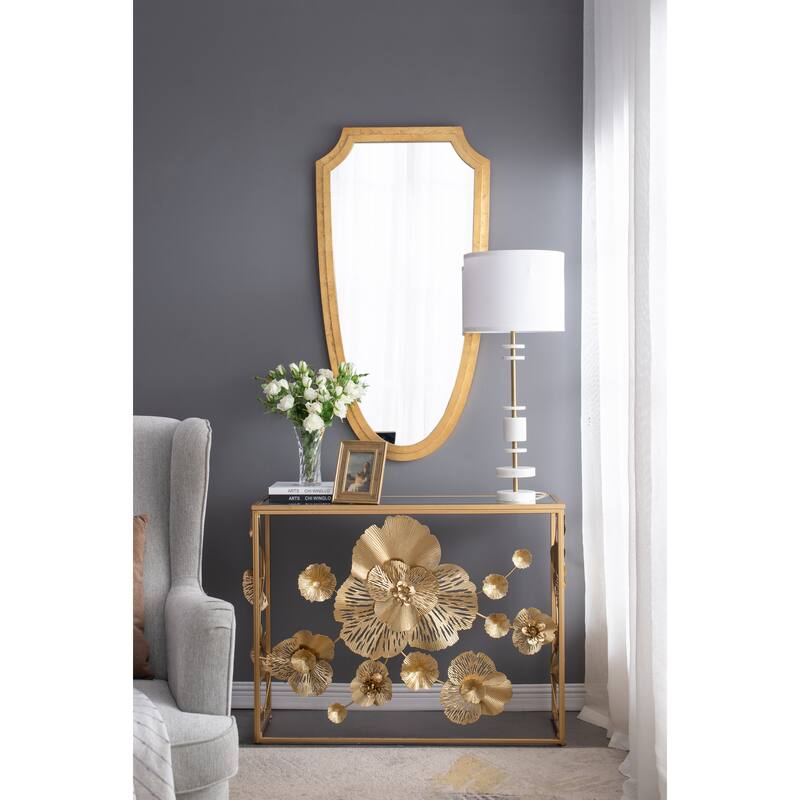 Marble Table Lamp with Brass Frame and White Fabric Shade Modern Vintage Style