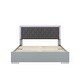 preview thumbnail 14 of 14, Modern Queen Size Platform Bed with LED Lights and Soft Velvet Headboard