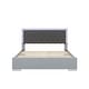 preview thumbnail 14 of 14, Queen Size Upholstered Bed with LED Lights and Velvet Headboard, White