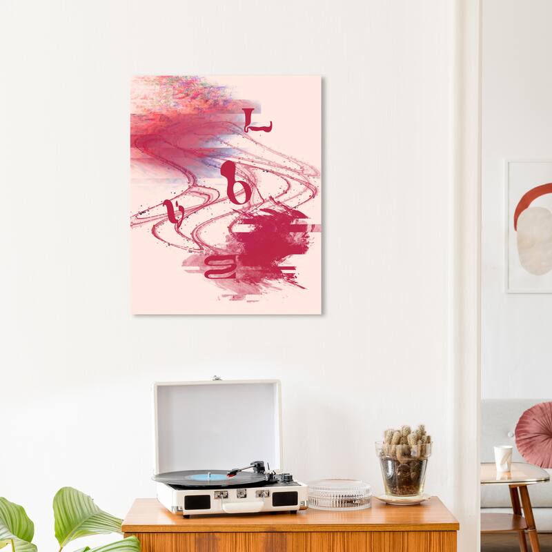 Wynwood Studio Canvas Abstract Graphic Fusion Red Modern & Contemporary Wall Art Canvas Print - 20 x 24