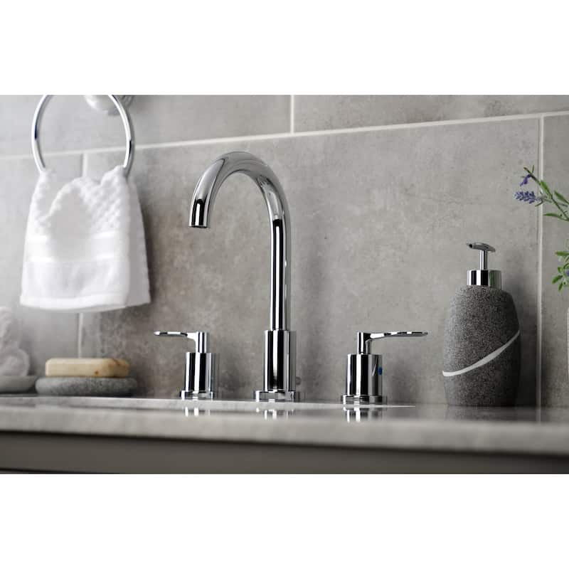Kingston Brass Serena 1.2 GPM Widespread Bathroom Faucet with Pop-Up