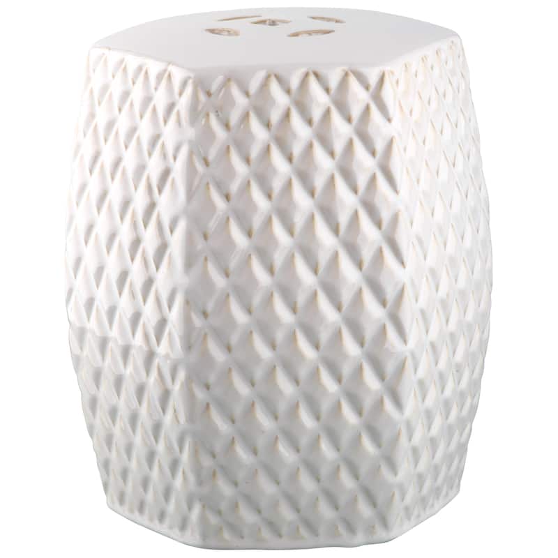 SAFAVIEH Kids Maribel Pink Diamonds Ceramic Decorative Garden Stool