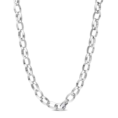 Miadora Sterling Silver Rolo Necklace