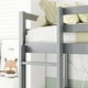 preview thumbnail 28 of 38, Twin Loft Wood Bed with Under-bed, Built-in Desk, a Storage Cabinet of 2 Drawers, Guardrails, Ladder