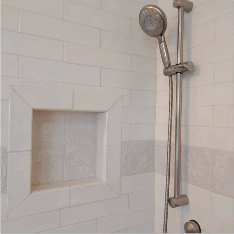 The Tile Life Coat of Arms 5.9x5.9 Hueso Glossy Textured Ceramic Wall Tile