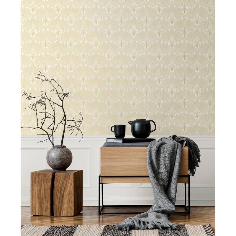 NextWall Peacock Leaves Peel and Stick Wallpaper