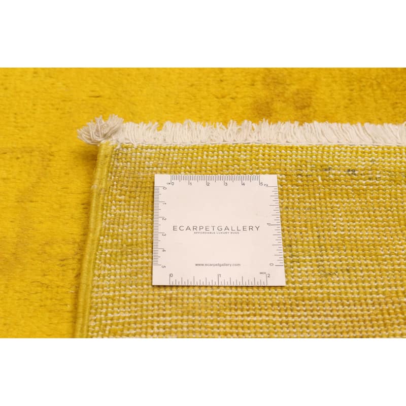 ECARPETGALLERY Hand-knotted Vibrance Gold Wool Rug - 6'7 x 9'9