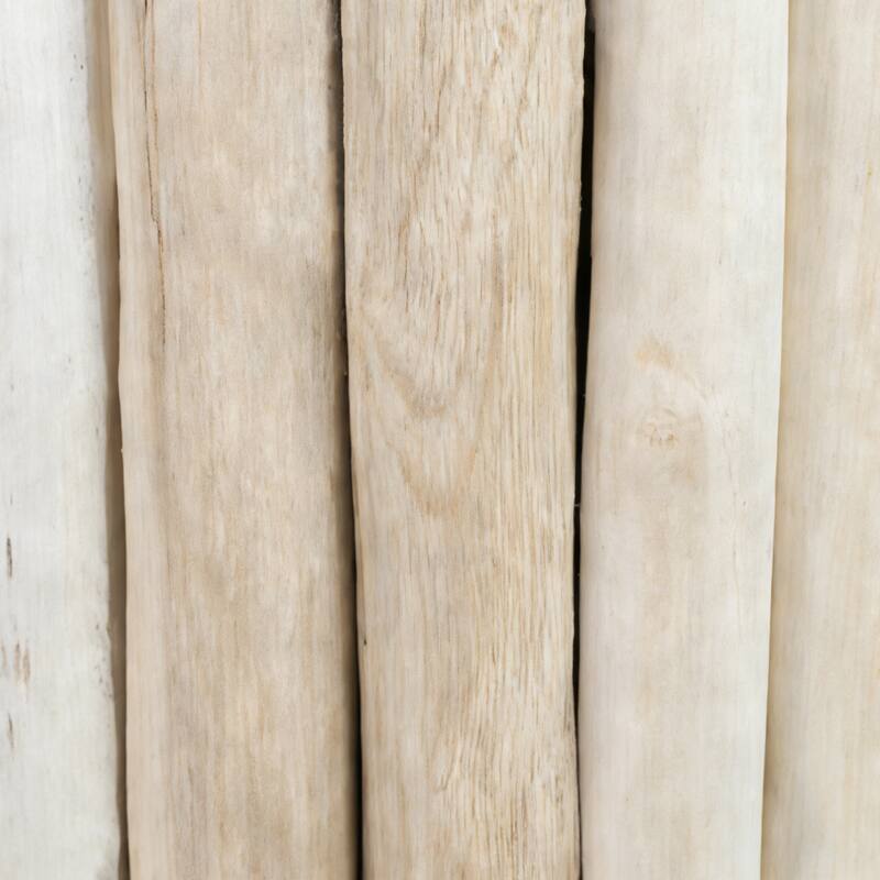 Handcrafted Round Teak Wood Log Coffee Table Accent Side Table